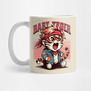 baby tiger Roaring kawai Mug